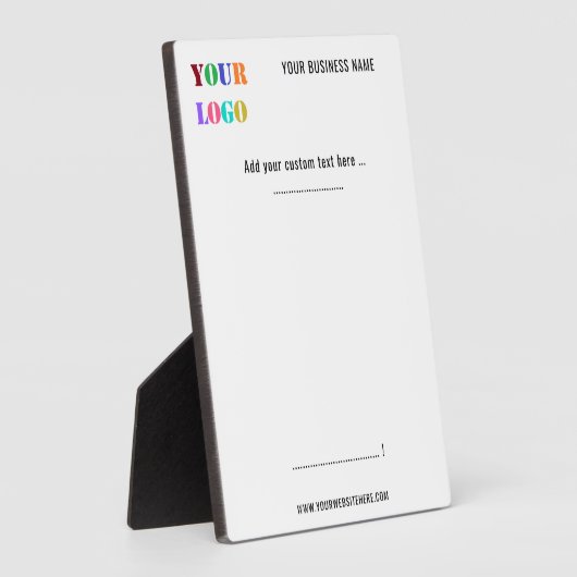 Aangepaste Logo en tekst op maat Fotoplaat (Zijkant)