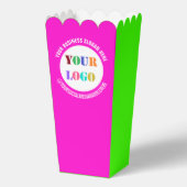 Aangepaste Logo en tekst Popcorn Box Uw kleuren Bedankdoosjes (Voorkant)