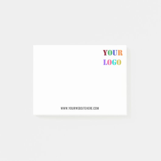 Aangepaste Logo en tekst promotioneel Modern bedri Post-it® Notes (Voorkant)