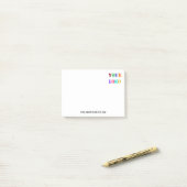 Aangepaste Logo en tekst promotioneel Modern bedri Post-it® Notes (Op bureau)