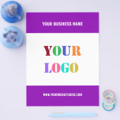 Aangepaste Logo en tekst Promotionele Flyer Sjablo (Enkel)