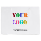 Aangepaste Logo en tekst promotionele zakelijke ge Groot Cadeauzakje (Voorkant)