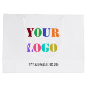 Aangepaste Logo en tekst promotionele zakelijke ge Groot Cadeauzakje (Achterkant)