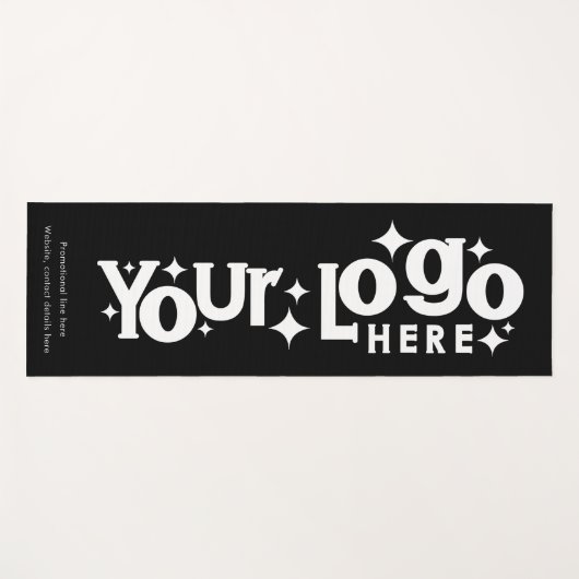 Aangepaste Logo en Tekst Promotionele Zwart Wit Re Yogamat (Voorkant (horizontaal))