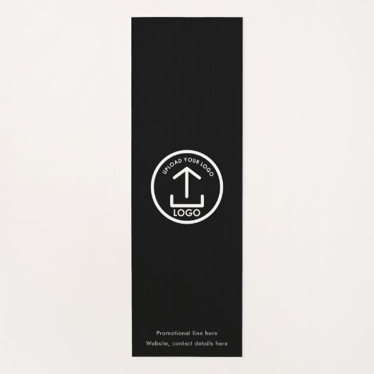 Aangepaste Logo en Tekst Promotionele Zwart Wit Yogamat (Voorkant)