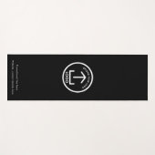 Aangepaste Logo en Tekst Promotionele Zwart Wit Yogamat (Voorkant (horizontaal))