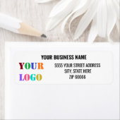 Aangepaste Logo en tekst Retouradres Label Sjabloo (Insitu)