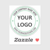 Aangepaste Logo en tekst Ronde Sticker Uw Kleuren (Vel)