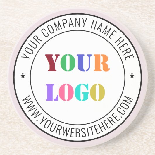 Aangepaste Logo en tekst - Speciale acties voor be Zandsteen Onderzetter (Voorkant)