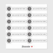 Aangepaste logo en tekst sticker (Vel)