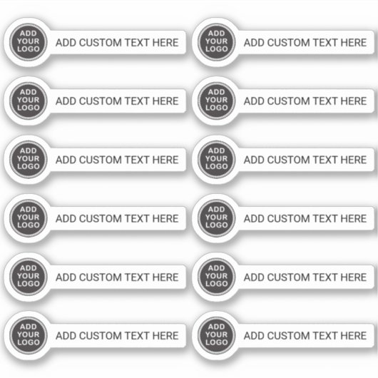 Aangepaste logo en tekst sticker (Voorkant)