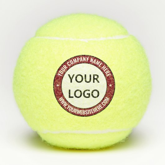 Aangepaste Logo en tekst Tennisballen Kies Kleuren (Voorkant)