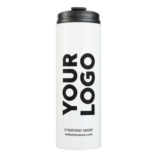 Aangepaste Logo en tekst Thermosbeker (Voorkant)