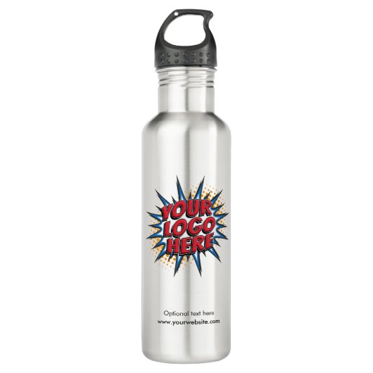 Aangepaste Logo en Tekst Upload Branded Waterfles Waterfles (Voorkant)