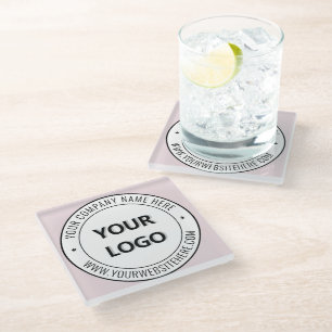 Aangepaste Logo en tekst uw zakelijke glas Onderze Glazen Onderzetter
