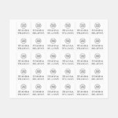 Aangepaste logo en tekst vierkante stof kleding labels (Vel)