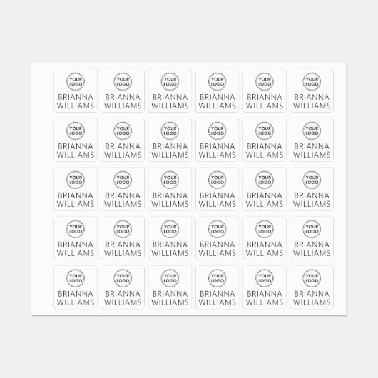 Aangepaste logo en tekst vierkante stof kleding labels (Vel)