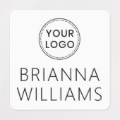 Aangepaste logo en tekst vierkante stof kleding labels (Design 2)