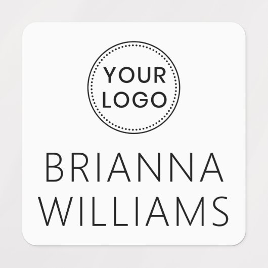 Aangepaste logo en tekst vierkante stof kleding labels (Design 2)