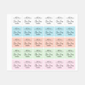 Aangepaste logo en tekst vierkante stof kleding labels (Vel)