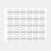 Aangepaste Logo en tekst vierkante stof kleding Labels (Vel)