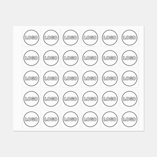 Aangepaste Logo en tekst vierkante stof kleding Labels (Vel)