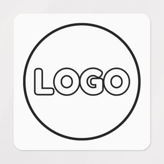 Aangepaste Logo en tekst vierkante stof kleding Labels (Design 2)