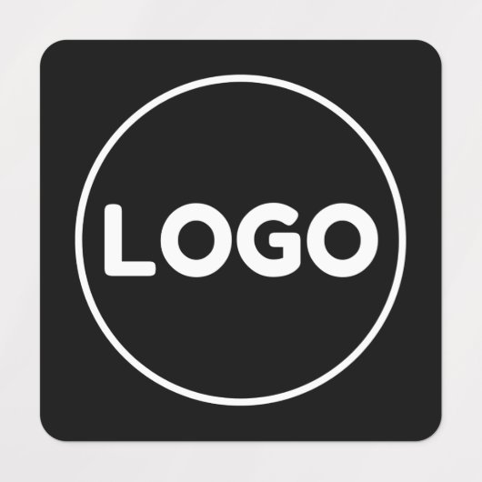 Aangepaste Logo en tekst vierkante stof kleding Labels (Design 2)