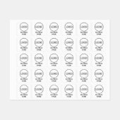 Aangepaste Logo en tekst vierkante stof kledinglab Labels (Vel)