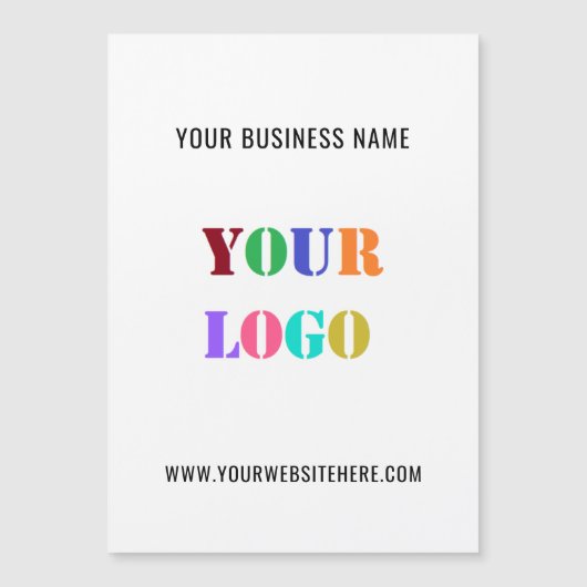 Aangepaste Logo en Tekst Visitekaartje Magneet Sja (Voorkant)