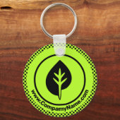 Aangepaste Logo en tekst voor kleine bedrijven Sleutelhanger (Voorkant)