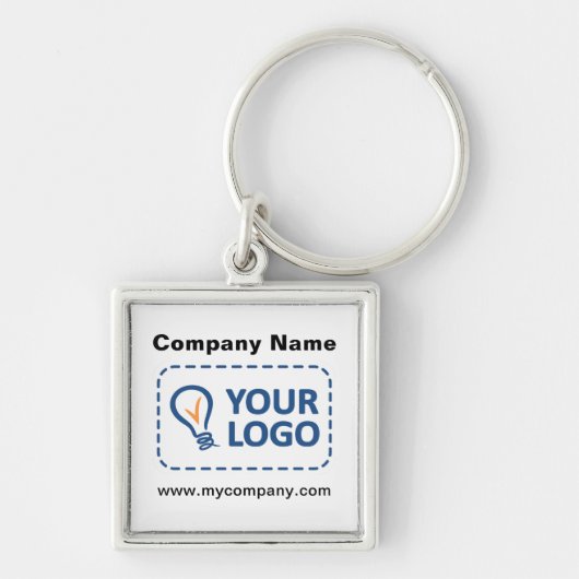 Aangepaste Logo en tekst Waterdicht vierkant Sleutelhanger (Voorkant)