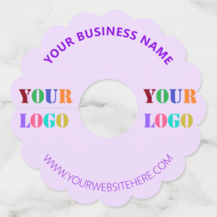 Aangepaste Logo en Tekst Wijnglas Label Kies Kleur