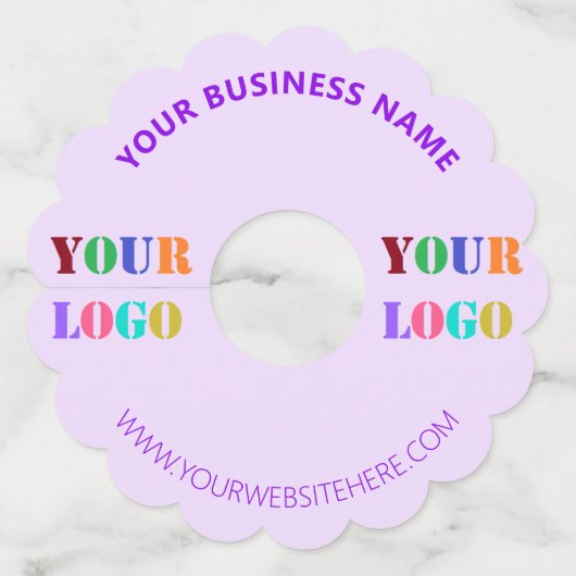 Aangepaste Logo en Tekst Wijnglas Label Kies Kleur (Achterkant)