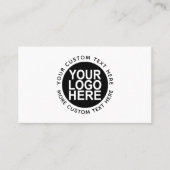 Aangepaste logo en tekst wit of elke kleur modern visitekaartje (Voorkant)