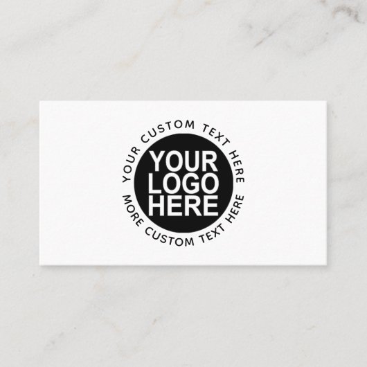 Aangepaste logo en tekst wit of elke kleur modern visitekaartje (Voorkant)