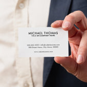 Aangepaste logo en tekst wit of elke kleur modern visitekaartje