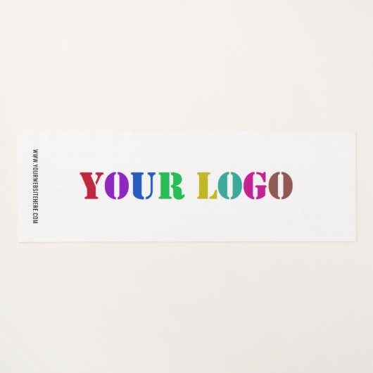 Aangepaste Logo en tekst Yoga Mat - Kies kleuren (Achterkant (horizontaal))