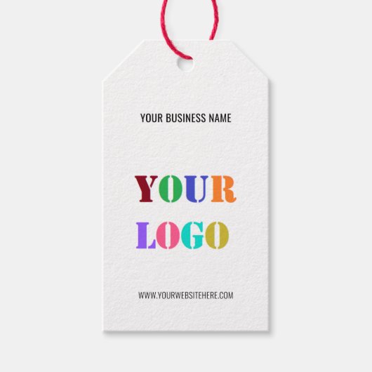 Aangepaste Logo en Tekst Zakelijke Gift Labels Voo Cadeaulabel (Voorkant)