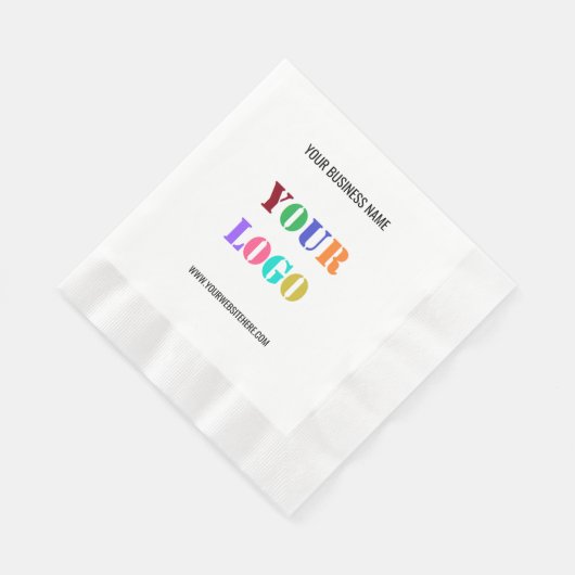Aangepaste Logo en tekst zakelijke promotieservett Servet (Hoek)