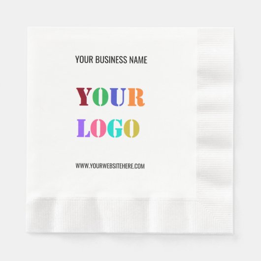 Aangepaste Logo en tekst zakelijke promotieservett Servet (Voorkant)