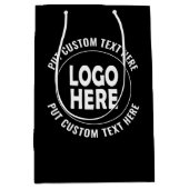 Aangepaste logo en tekst zakelijke promotionele mi medium cadeauzakje (Voorkant)