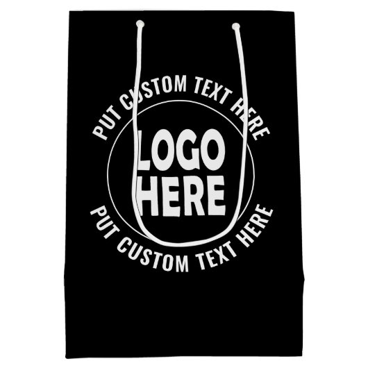 Aangepaste logo en tekst zakelijke promotionele mi medium cadeauzakje (Achterkant)