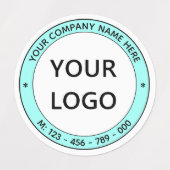 Aangepaste Logo en tekst Zakelijke Stickers Sjablo (Design 2)