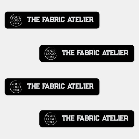 Aangepaste Logo en tekst Zwarte stof Kledinglabels Labels (Groep)