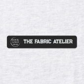 Aangepaste Logo en tekst Zwarte stof Kledinglabels Labels (Design 2)
