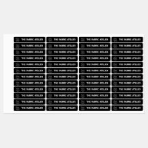 Aangepaste Logo en tekst Zwarte stof Kledinglabels