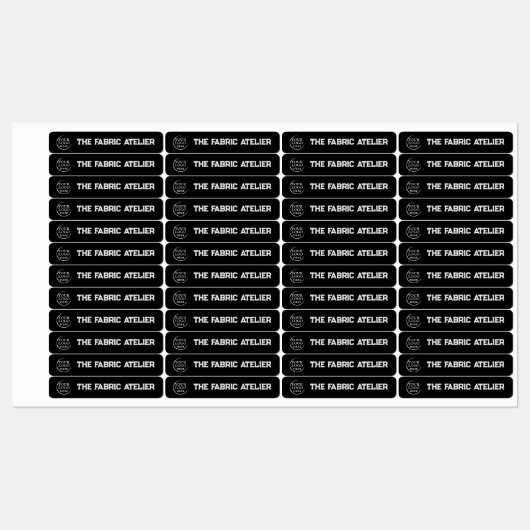 Aangepaste Logo en tekst Zwarte stof Kledinglabels Labels (Vel)