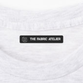 Aangepaste Logo en tekst Zwarte stof Kledinglabels Labels (Aangebracht)