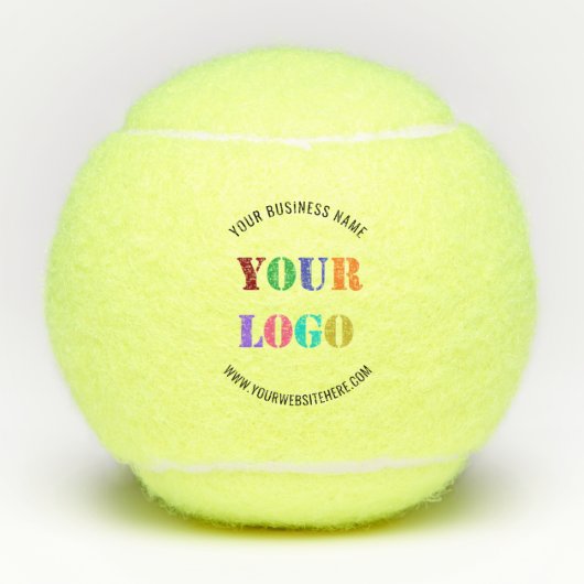 Aangepaste Logo- en tekstblokken Tennisballen (Voorkant)